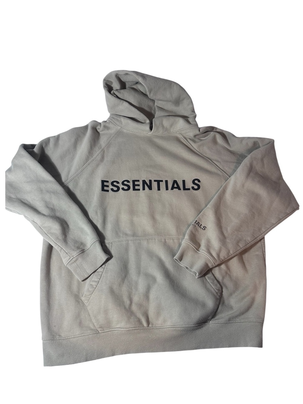 Fear of God Essentials beige hoodie large